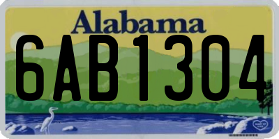 AL license plate 6AB1304