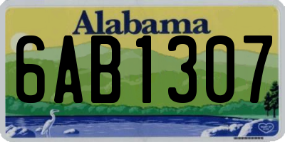 AL license plate 6AB1307
