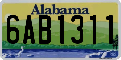 AL license plate 6AB1311