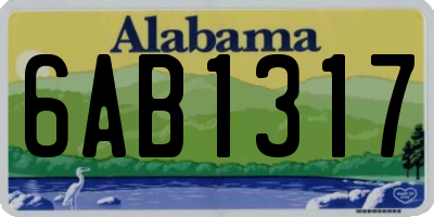 AL license plate 6AB1317