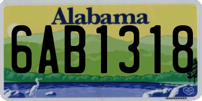 AL license plate 6AB1318