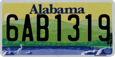AL license plate 6AB1319