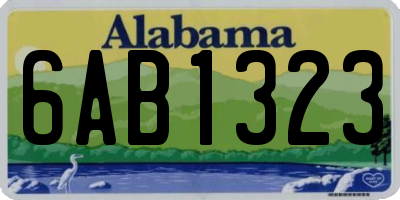 AL license plate 6AB1323
