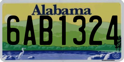 AL license plate 6AB1324
