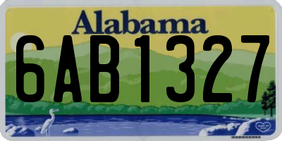 AL license plate 6AB1327