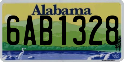 AL license plate 6AB1328