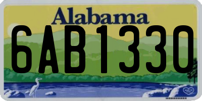 AL license plate 6AB1330