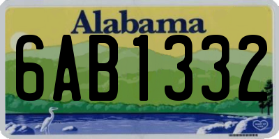 AL license plate 6AB1332