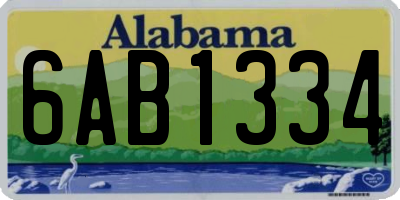 AL license plate 6AB1334
