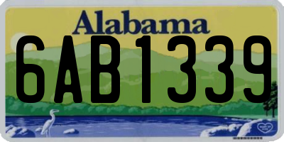 AL license plate 6AB1339