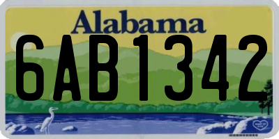 AL license plate 6AB1342