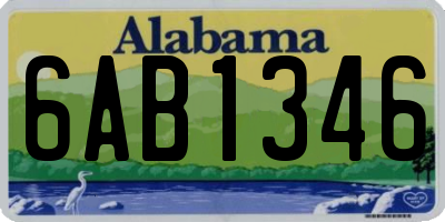 AL license plate 6AB1346