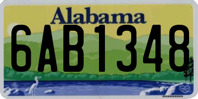 AL license plate 6AB1348