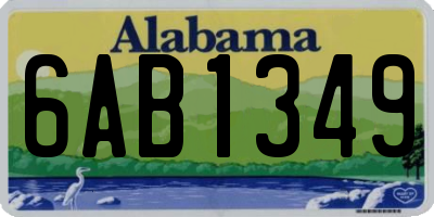AL license plate 6AB1349