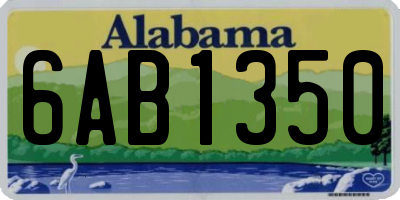 AL license plate 6AB1350