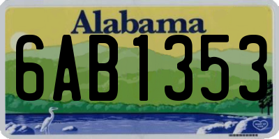 AL license plate 6AB1353
