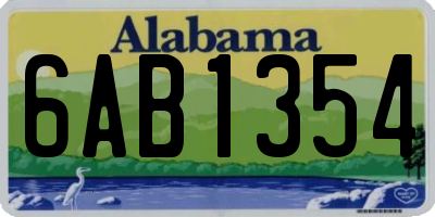 AL license plate 6AB1354