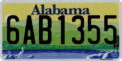 AL license plate 6AB1355