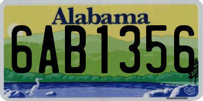AL license plate 6AB1356