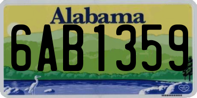 AL license plate 6AB1359