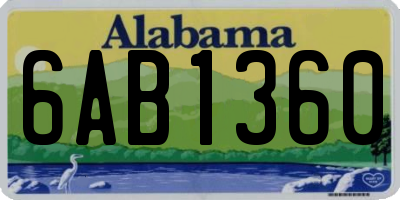 AL license plate 6AB1360