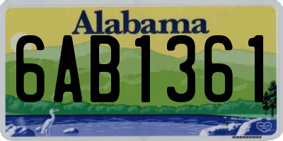 AL license plate 6AB1361