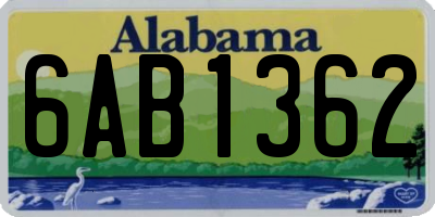 AL license plate 6AB1362