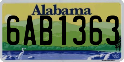 AL license plate 6AB1363