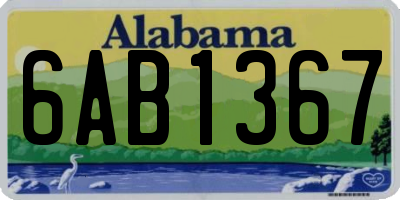 AL license plate 6AB1367