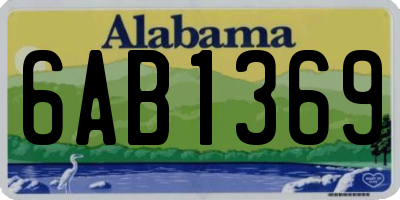 AL license plate 6AB1369