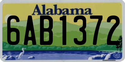 AL license plate 6AB1372