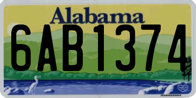 AL license plate 6AB1374