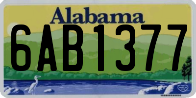AL license plate 6AB1377