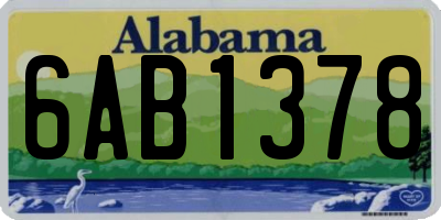 AL license plate 6AB1378