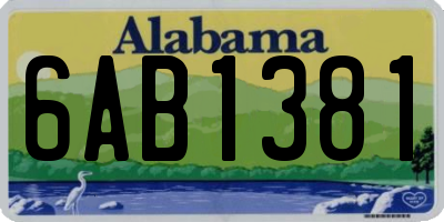 AL license plate 6AB1381