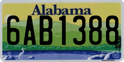 AL license plate 6AB1388