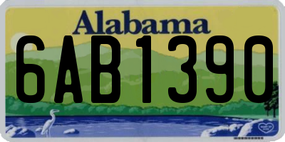 AL license plate 6AB1390