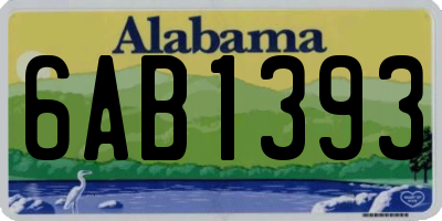 AL license plate 6AB1393