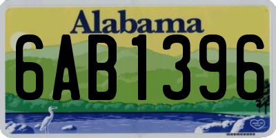 AL license plate 6AB1396