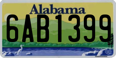 AL license plate 6AB1399