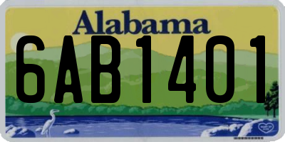 AL license plate 6AB1401