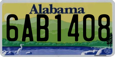 AL license plate 6AB1408