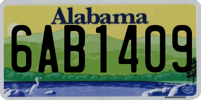 AL license plate 6AB1409