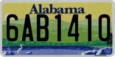 AL license plate 6AB1410