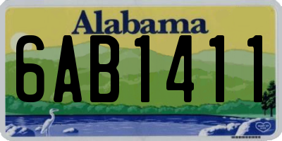 AL license plate 6AB1411