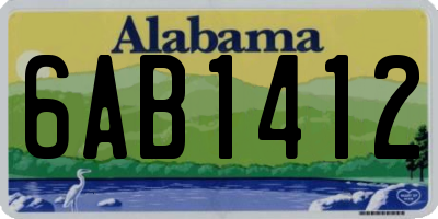 AL license plate 6AB1412