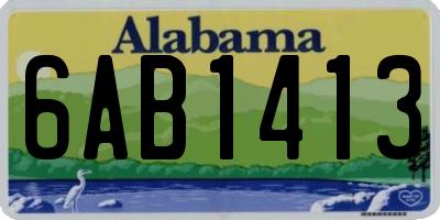 AL license plate 6AB1413