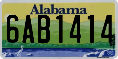 AL license plate 6AB1414