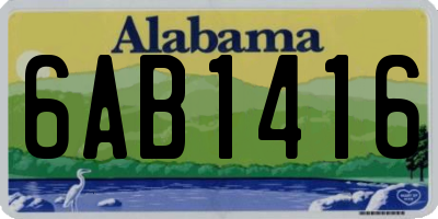 AL license plate 6AB1416