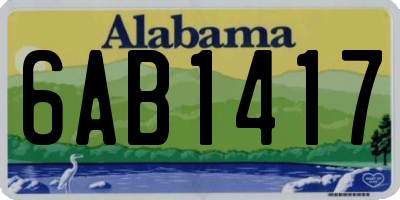 AL license plate 6AB1417